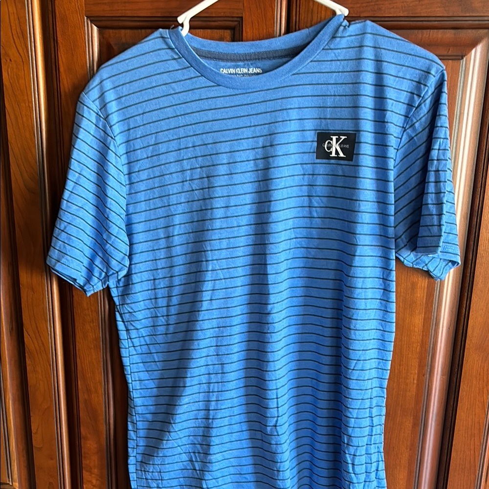 Calvin Klein Blue Striped Boy’s XL Shirt